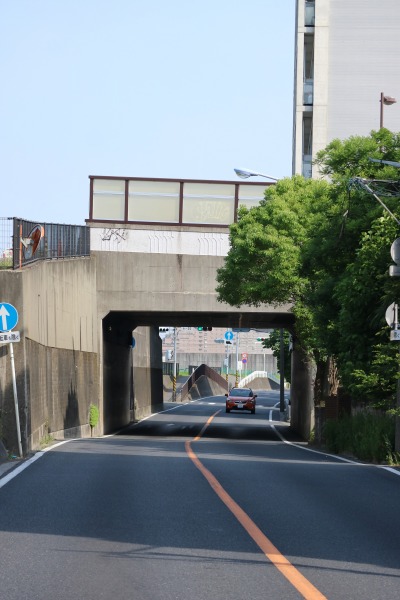 多摩沿線道路と丸子橋の立体交差