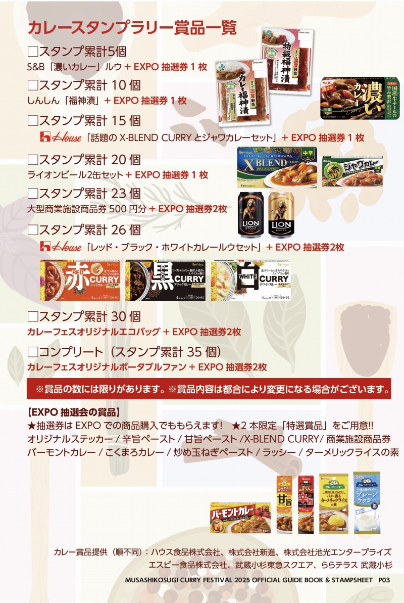 スタンプラリーの賞品