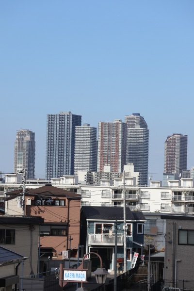 鹿島田・新川崎周辺から見える武蔵小杉の高層ビル群