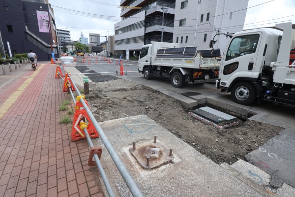 案内標識の撤去後