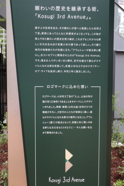 武蔵小杉のヒストリーを示す展示