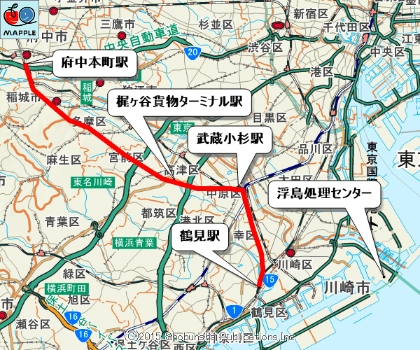 武蔵野南線のマップ