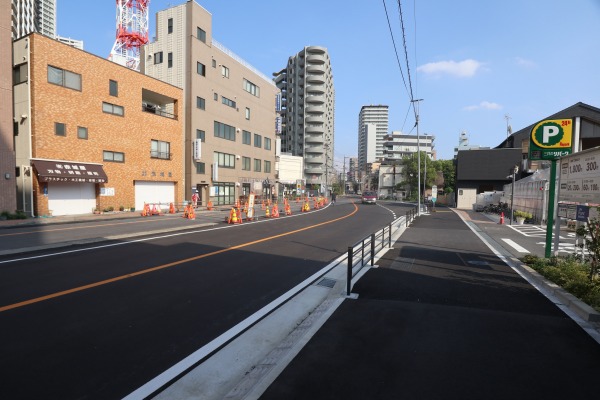 新たな歩道が完成したエリア