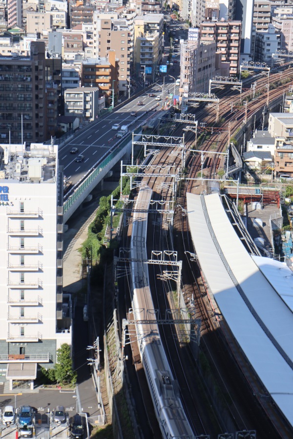 横須賀線武蔵小杉駅と上丸子跨線橋