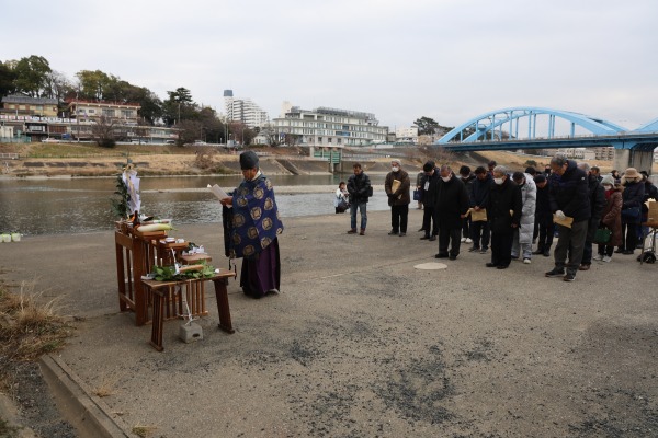 多摩川水神祭の祈祷