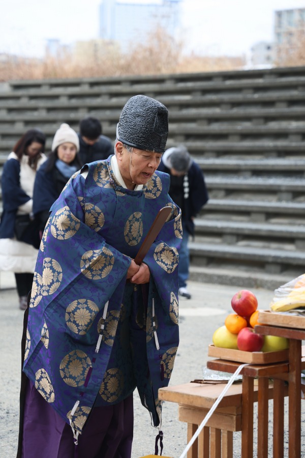 多摩川水神祭の祈祷