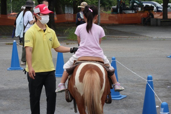 ポニーの乗馬体験