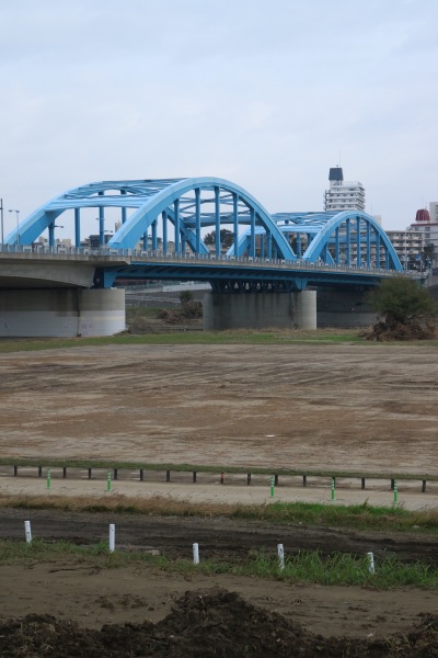 丸子橋と多摩川の河川敷